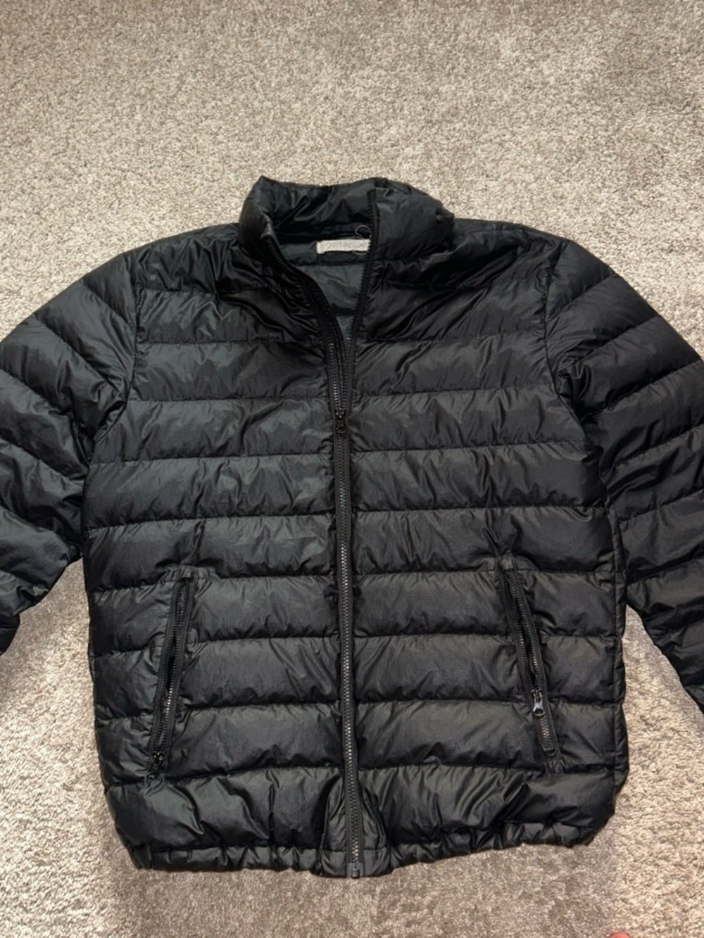 Outerknown Black Quilted Puffer Jacket
